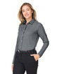 Devon & Jones CrownLux Performance Ladies' Spencer Poplin Shirt GRAPHITE MELANGE ModelQrt