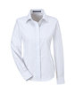 Devon & Jones Ladies' Crown Collection Micro Tattersall Woven Shirt WHT/ SLVR/ SLATE OFFront