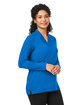 Devon & Jones Ladies' Raleigh Shawl Collar Knit Top FRENCH BLUE ModelQrt