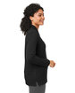 Devon & Jones Ladies' Raleigh Shawl Collar Knit Top BLACK ModelSide