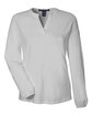 Devon & Jones Ladies' Raleigh Half-Placket Knit Top GREY OFFront