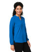 Devon & Jones Ladies' Raleigh Half-Placket Knit Top FRENCH BLUE ModelQrt