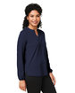 Devon & Jones Ladies' Raleigh Half-Placket Knit Top NAVY ModelQrt