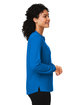 Devon & Jones Ladies' Raleigh Half-Placket Knit Top FRENCH BLUE ModelSide