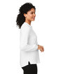 Devon & Jones Ladies' Raleigh Half-Placket Knit Top WHITE ModelSide