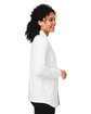 Devon & Jones Ladies' Raleigh Stretch Cardigan WHITE ModelSide