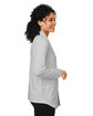 Devon & Jones Ladies' Raleigh Stretch Cardigan GREY ModelSide