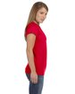 Gildan Ladies' Softstyle Fitted T-Shirt RED ModelSide