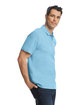 Gildan Men's Softstyle Double Pique Polo LIGHT BLUE ModelSide