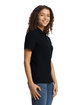 Gildan Ladies' Softstyle Double Pique Polo BLACK ModelSide