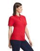 Gildan Ladies' Softstyle Double Pique Polo RED ModelSide