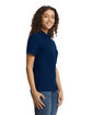 Gildan Ladies' Softstyle Double Pique Polo NAVY ModelSide