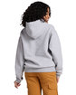 Jerzees Unisex Rugged Hooded Sweatshirt ATHLETIC HEATHER ModelBack