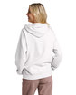 Jerzees Unisex Ultimate CVC Ring-Spun Hooded Sweatshirt WHITE ModelBack