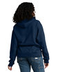 Jerzees Unisex Ultimate CVC Ring-Spun Hooded Sweatshirt INDIGO HEATHER ModelBack