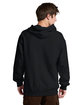 Jerzees Unisex Ultimate CVC Ring-Spun Hooded Sweatshirt BLACK INK ModelBack