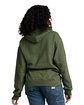 Jerzees Unisex Ultimate CVC Ring-Spun Hooded Sweatshirt MILITARY GRN HTH ModelBack