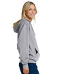 Jerzees Unisex Ultimate CVC Ring-Spun Hooded Sweatshirt ATHLETIC HEATHER ModelSide