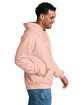 Jerzees Unisex Ultimate CVC Ring-Spun Hooded Sweatshirt BLUSH PINK ModelSide