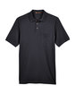 Harriton Adult 6 oz. Ringspun Cotton Piqu Short-Sleeve Pocket Polo BLACK FlatFront