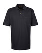 Harriton Adult 6 oz. Ringspun Cotton Piqu Short-Sleeve Pocket Polo BLACK OFFront