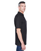 Harriton Adult 6 oz. Ringspun Cotton Piqu Short-Sleeve Pocket Polo BLACK ModelSide