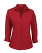 Harriton Ladies' Paradise Three-Quarter Sleeve Performance Shirt PARROT RED OFFront