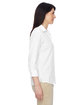 Harriton Ladies' Paradise Three-Quarter Sleeve Performance Shirt WHITE ModelSide