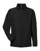 Harriton Unisex Flex Twill Overshirt BLACK OFFront