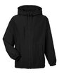 Harriton Unisex Flex Twill Hooded Jacket BLACK OFFront