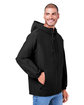 Harriton Unisex Flex Twill Hooded Jacket BLACK ModelQrt