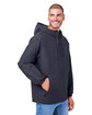 Harriton Unisex Flex Twill Hooded Jacket DARK CHARCOAL ModelQrt