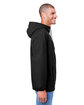 Harriton Unisex Flex Twill Hooded Jacket BLACK ModelSide