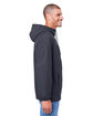 Harriton Unisex Flex Twill Hooded Jacket DARK CHARCOAL ModelSide