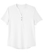 North End Ladies' JAQ Snap-Up Stretch Performance Polo WHITE FlatFront