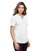 North End Ladies' Jaq Snap-Up Stretch Performance Polo WHITE ModelQrt