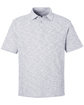 North End Men's Eclipse Jacquard Polo PLATINUM HEATHER OFFront