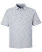 North End Men's Eclipse Jacquard Polo BLACK HEATHER OFFront