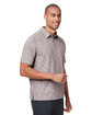 North End Men's Eclipse Jacquard Polo BURGUNDY HEATHER ModelQrt