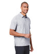 North End Men's Eclipse Jacquard Polo PLATINUM HEATHER ModelQrt