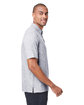 North End Men's Eclipse Jacquard Polo PLATINUM HEATHER ModelSide