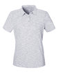 North End Ladies' Eclipse Jacquard Polo PLATINUM HEATHER OFFront