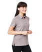 North End Ladies' Eclipse Jacquard Polo BURGUNDY HEATHER ModelQrt