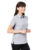 North End Ladies' Eclipse Jacquard Polo PLATINUM HEATHER ModelQrt