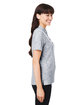 North End Ladies' Eclipse Jacquard Polo BLACK HEATHER ModelSide