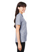 North End Ladies' Eclipse Jacquard Polo CLASSC NAVY HTHR ModelSide