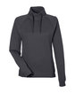 North End Ladies' Rhythm Waffle Pullover CARBON OFFront