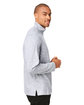 North End Men's Eclipse Jacquard Quarter-Zip PLATINUM HEATHER ModelSide