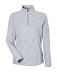 North End Ladies' Eclipse Jacquard Quarter-Zip BLACK HEATHER OFFront