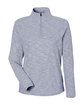 North End Ladies' Eclipse Jacquard Quarter-Zip CLASSC NAVY HTHR OFFront